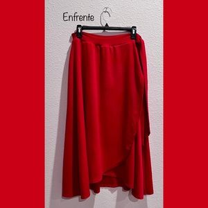 Red Wrap Skirt